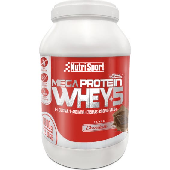 Nutrisport Mega Protein Whey +5 Chocolat 1,8kg