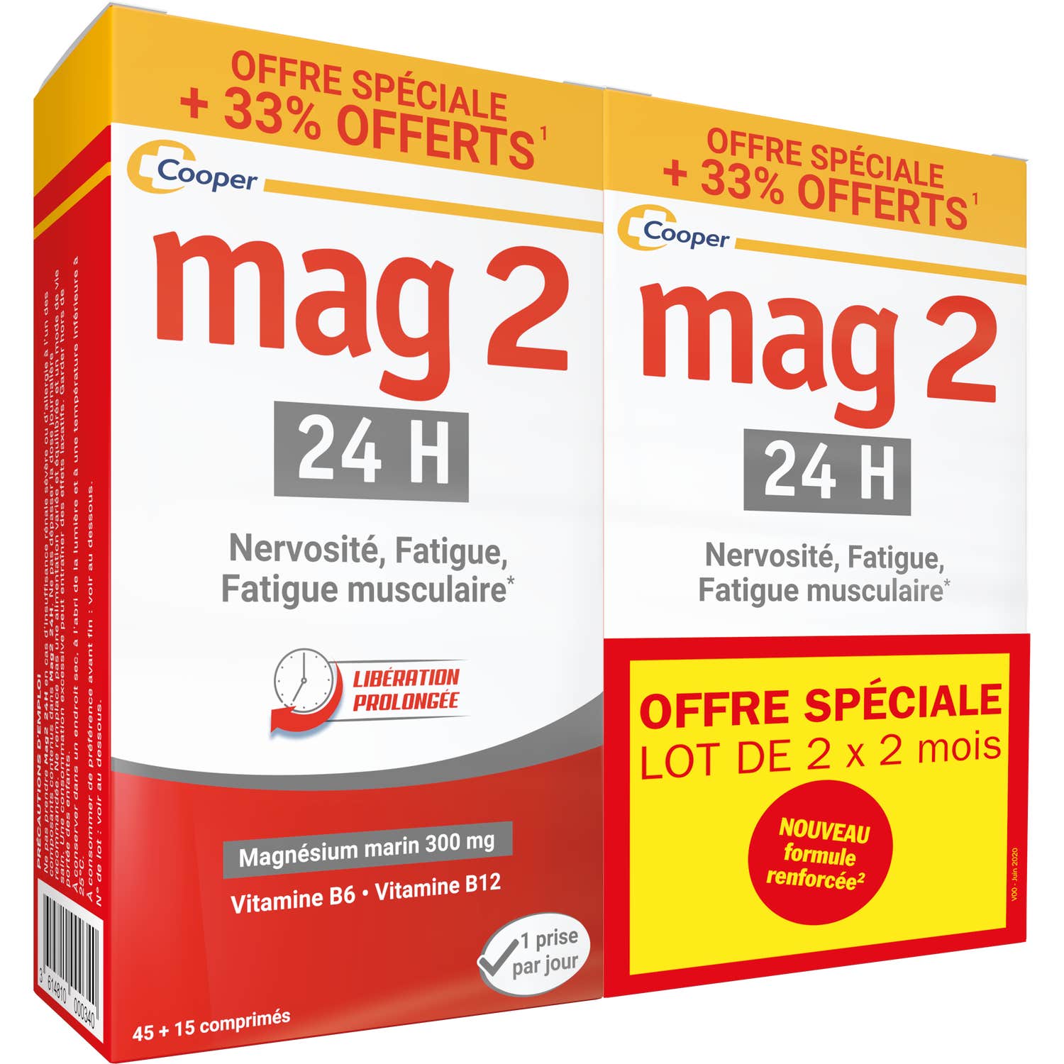 Mag 2 24H Magnésium Marin 2x60 Comprimés