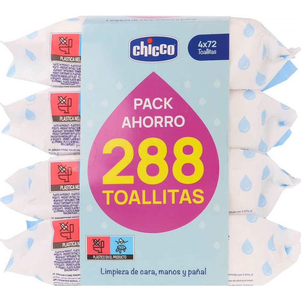 Chicco Pack Lingettes 4x72uts