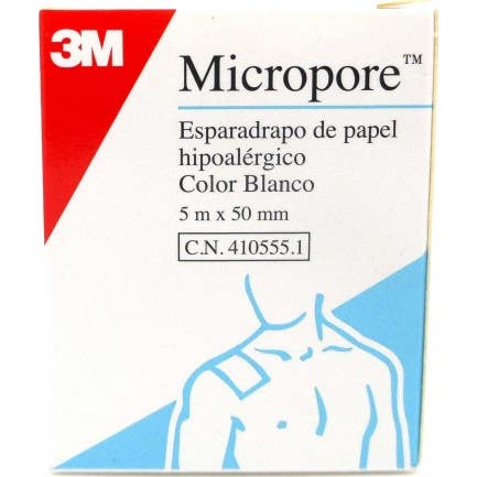 3M Micropore Sparadrap En Papier Blanc Hypoallergénique 5mmx5m