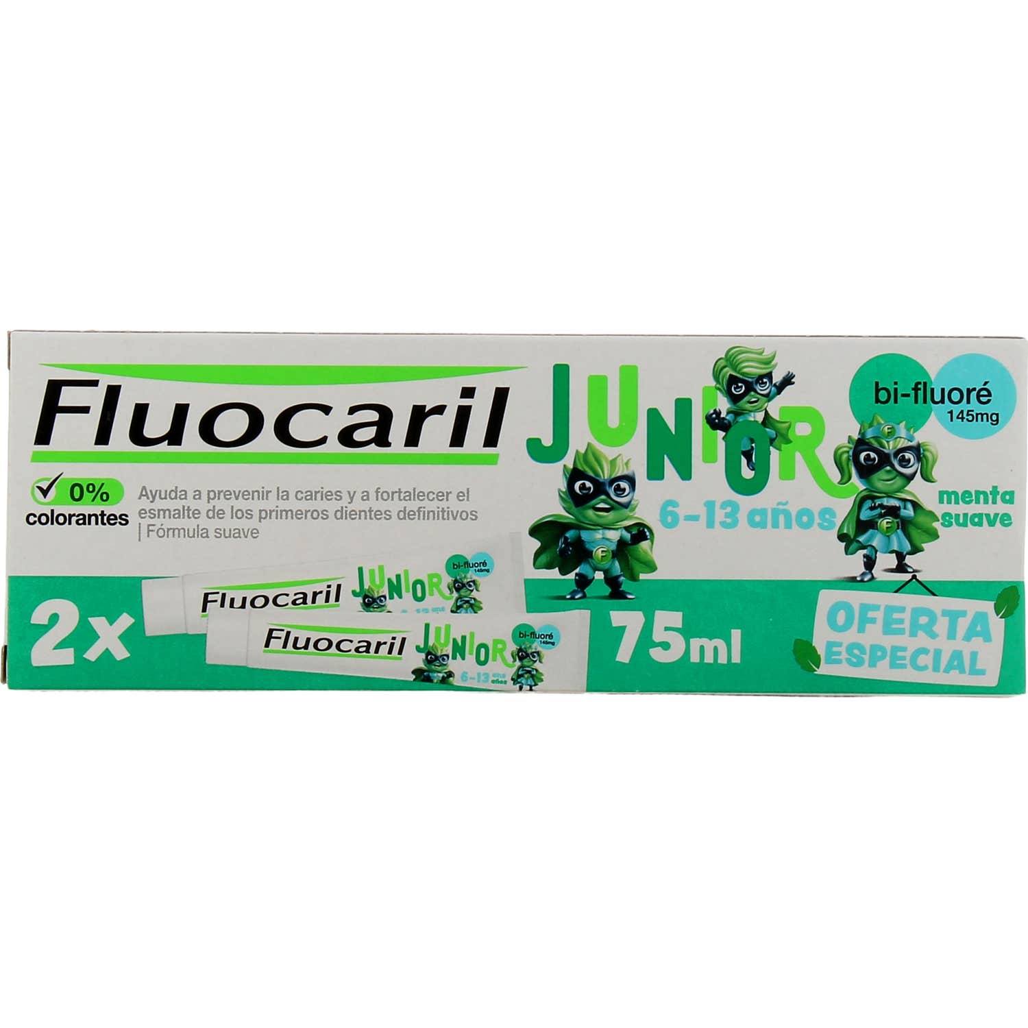 Fluocaril Junior 6-13 Años Menta Dulce 2x75ml