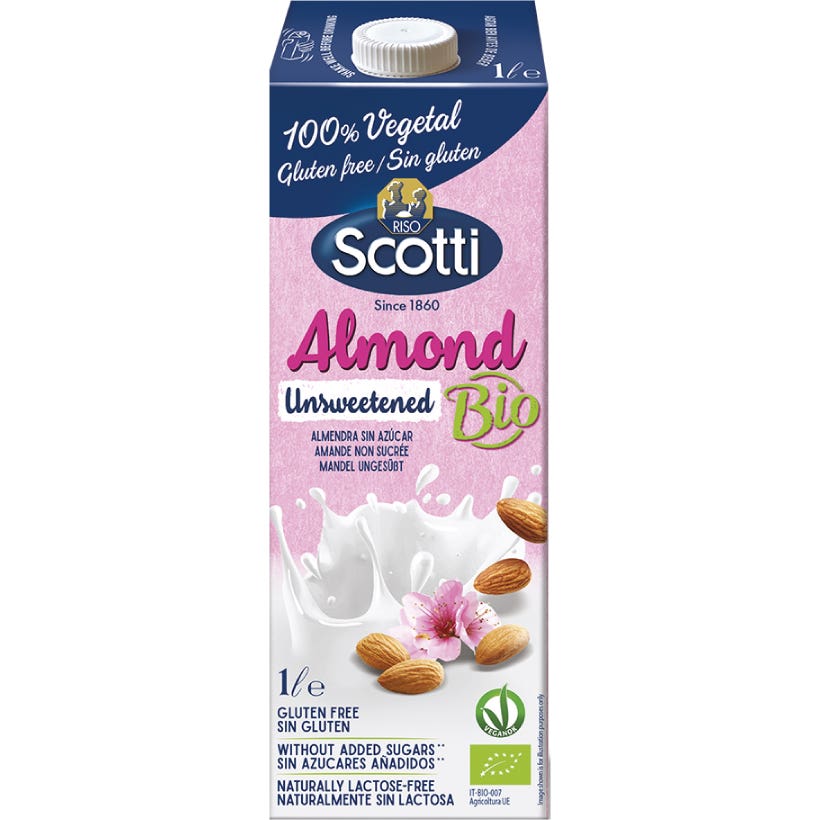 Riso Scotti Boisson aux Amandes Sans Sucre 1L