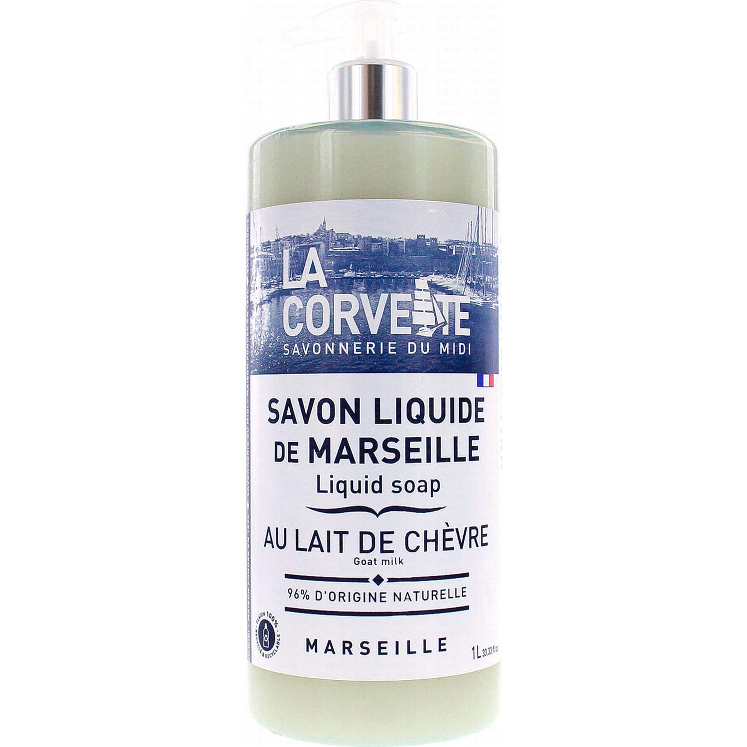 La Corvette Savon Liquide Marseille Lait Chèvre 1L