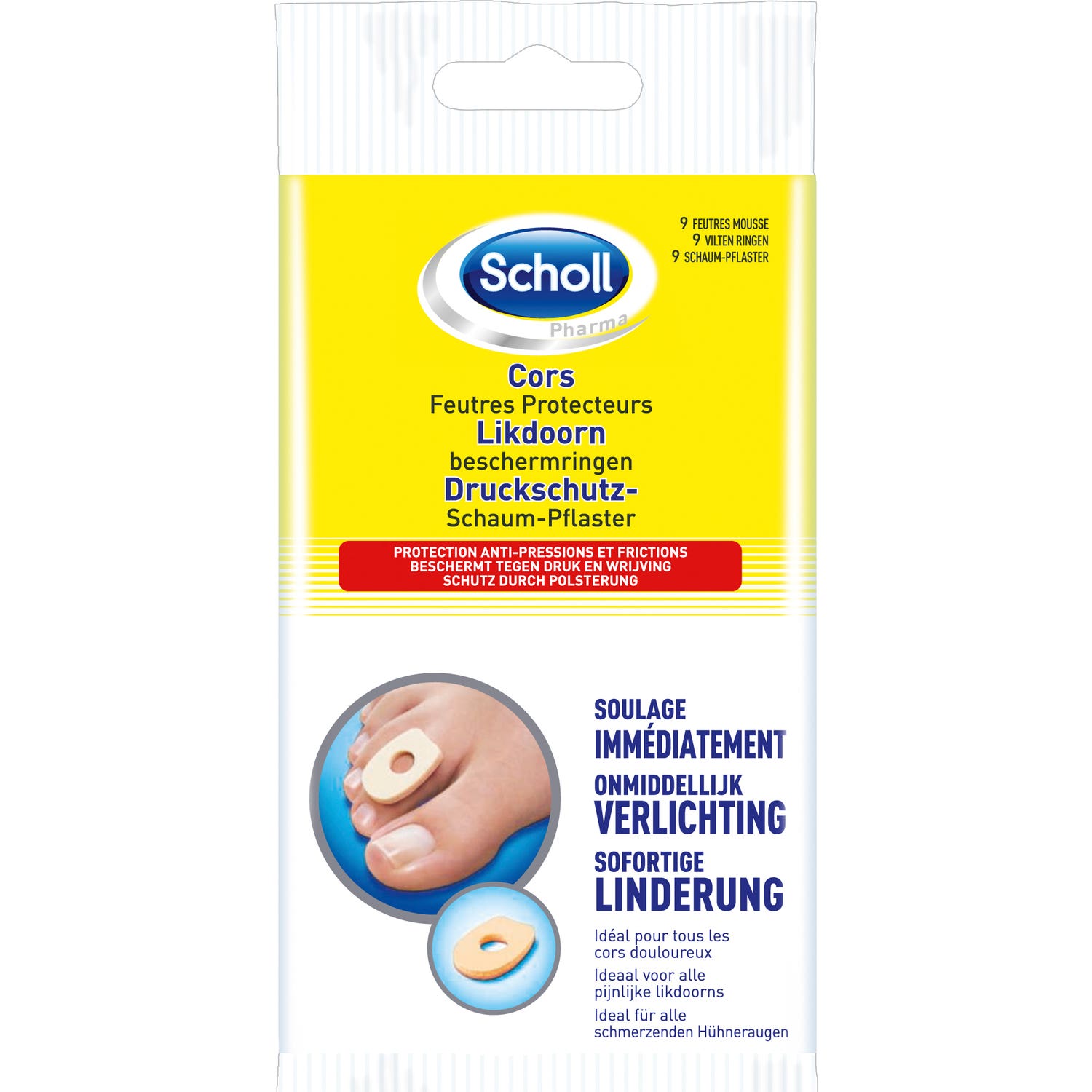 Scholl Cors Feutres Protecteurs 9 Unités