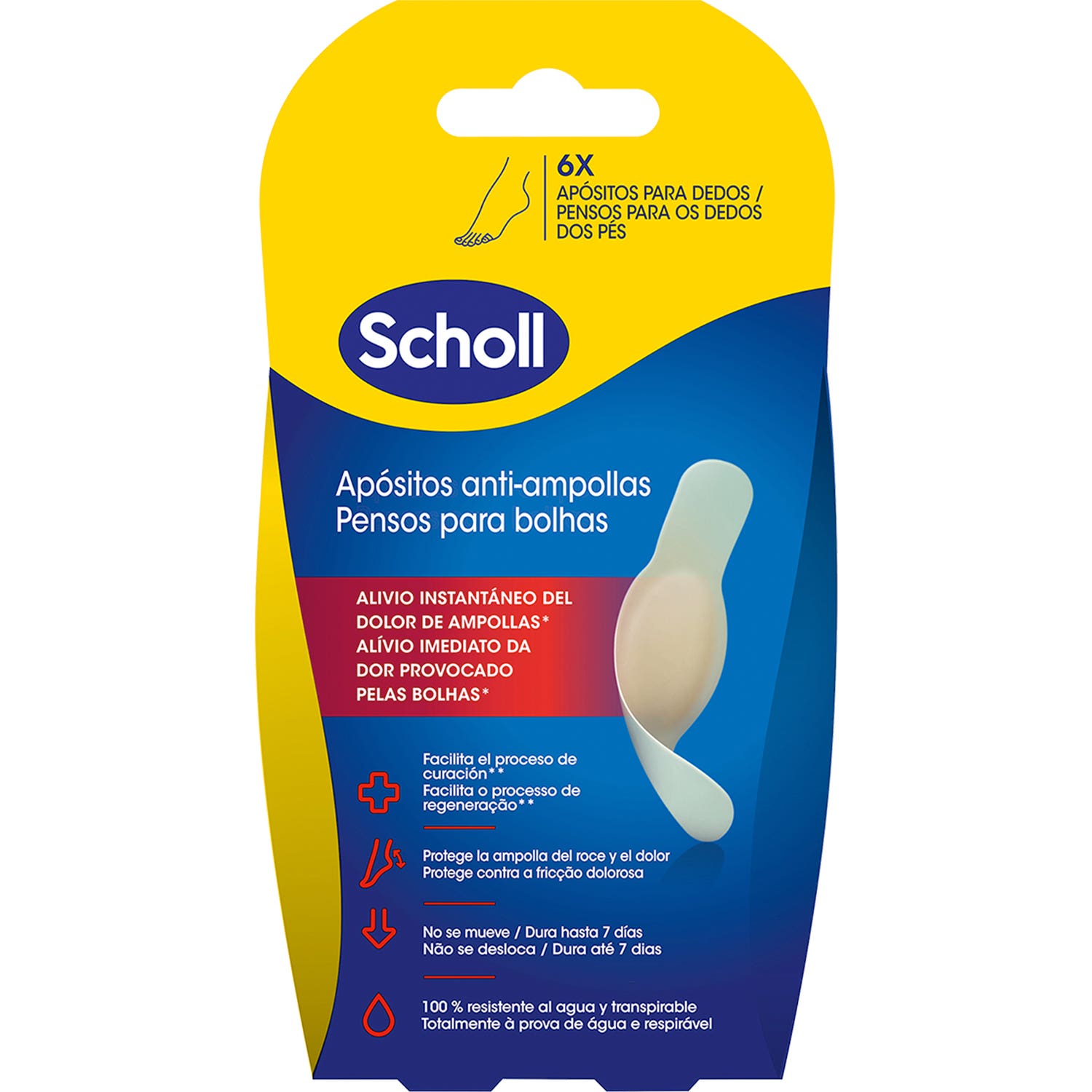 Scholl Pansements Ampoules Petit format pour orteils 6uts