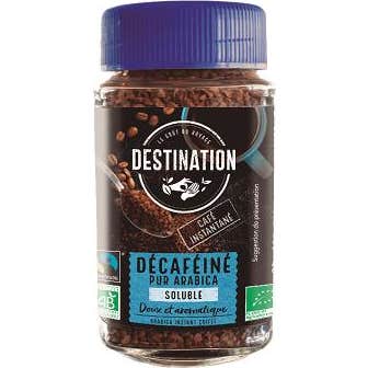 Destination Café Soluble 100% Arabe Décaféiné Bio 100g