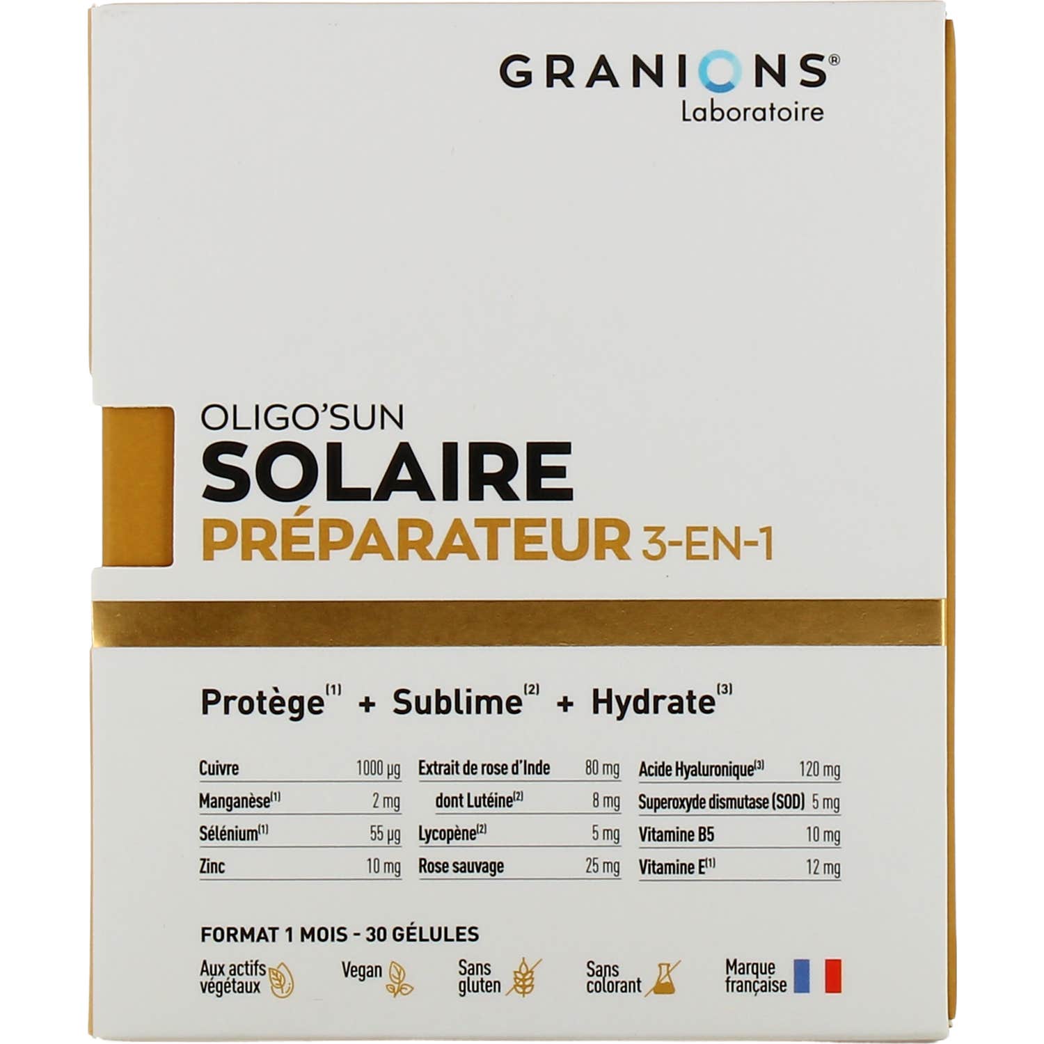 Granions Oligo'Sun Solaire Préparateur 3en1 30 Gélules