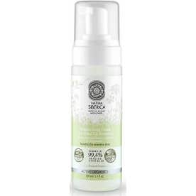 Natura Siberica Mousse nettoyante hydratante pour peaux sensibles et contour des yeux 150 ml