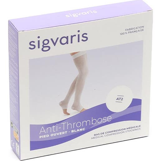 Sigvaris AT2 Bas Autofix PO Blanc L3 1 Paire