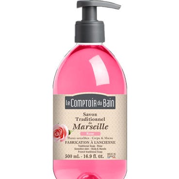 Le Comptoir Du Bain Savon De Marseille Rose 500ml