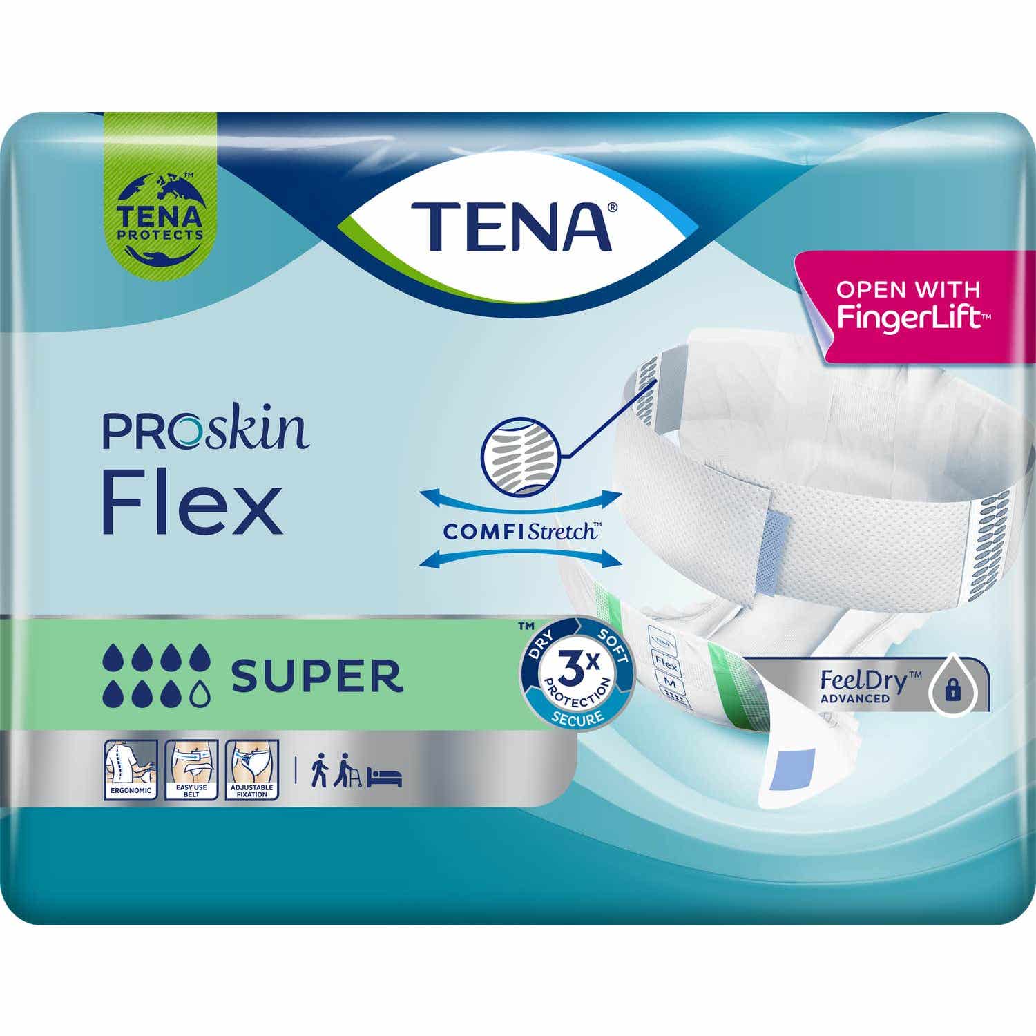 Tena Flex Couches Incontinence Super Extralarge 30uts