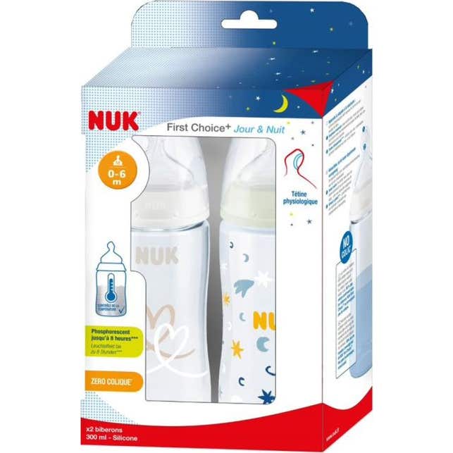 Nuk First Choice+ Jour Nuit Silicone 2x300ml