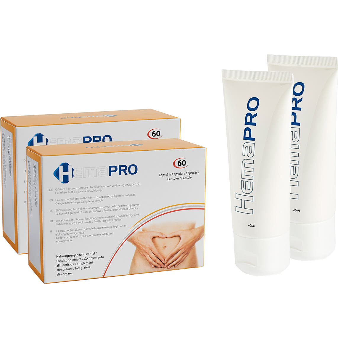 Hemapro Pack Crema 2x60ml + Pills 2x60caps