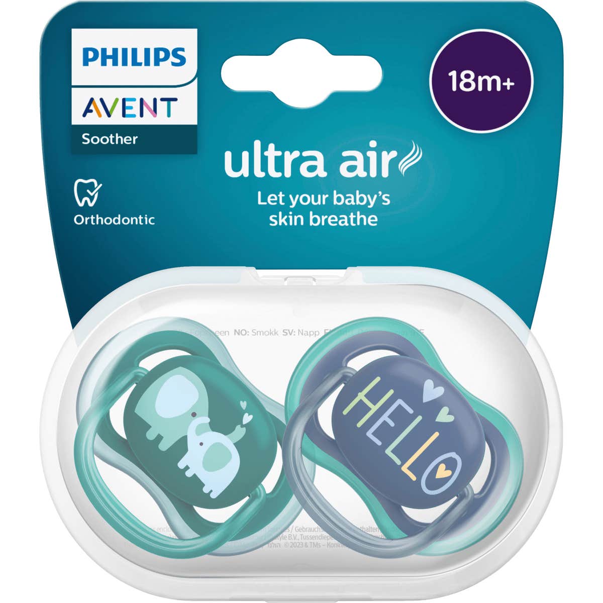 Philips Avent Ultra Air 18M+ Sucette Garçon 2uts