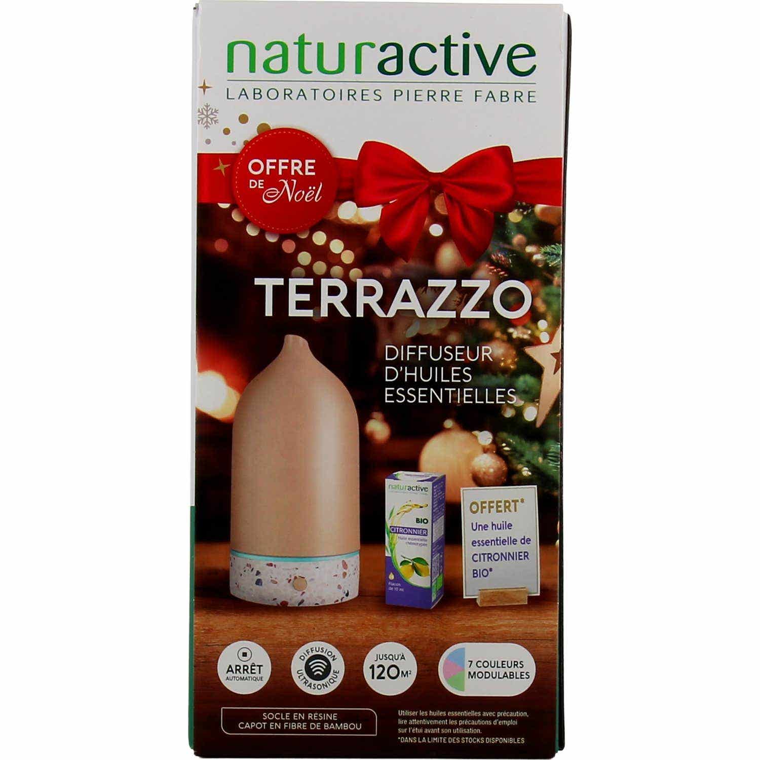 Naturactive Set Diffuseur Terrazzo + Huile Citronnier 10ml