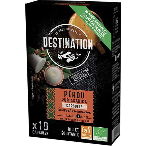 Destination Coffee Perou Capsules Compatibles Nespresso 10 Unités