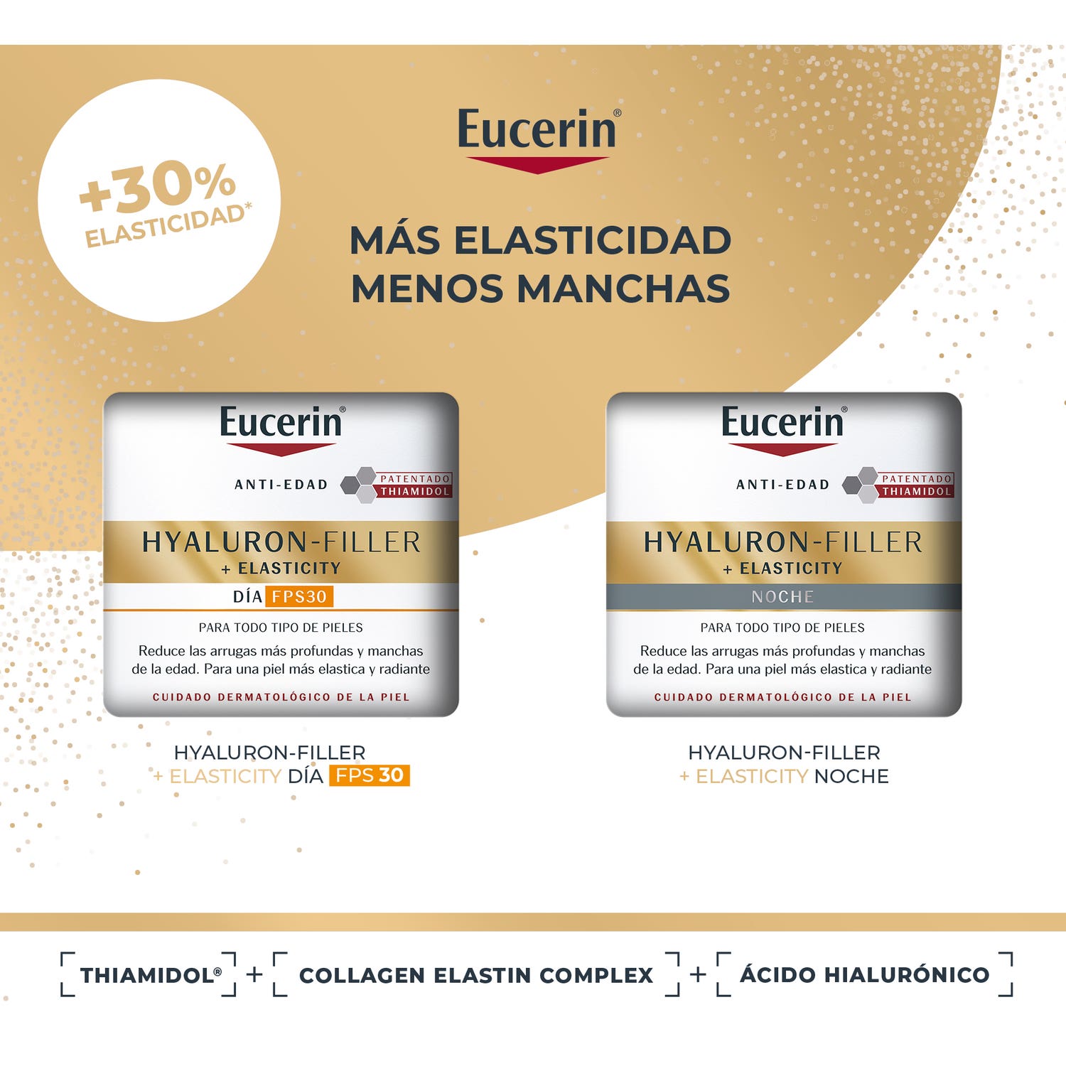 Eucerin Hyaluron Filler Elasticity Crème Jour SPF30 50ml + Crème Nuit 50ml