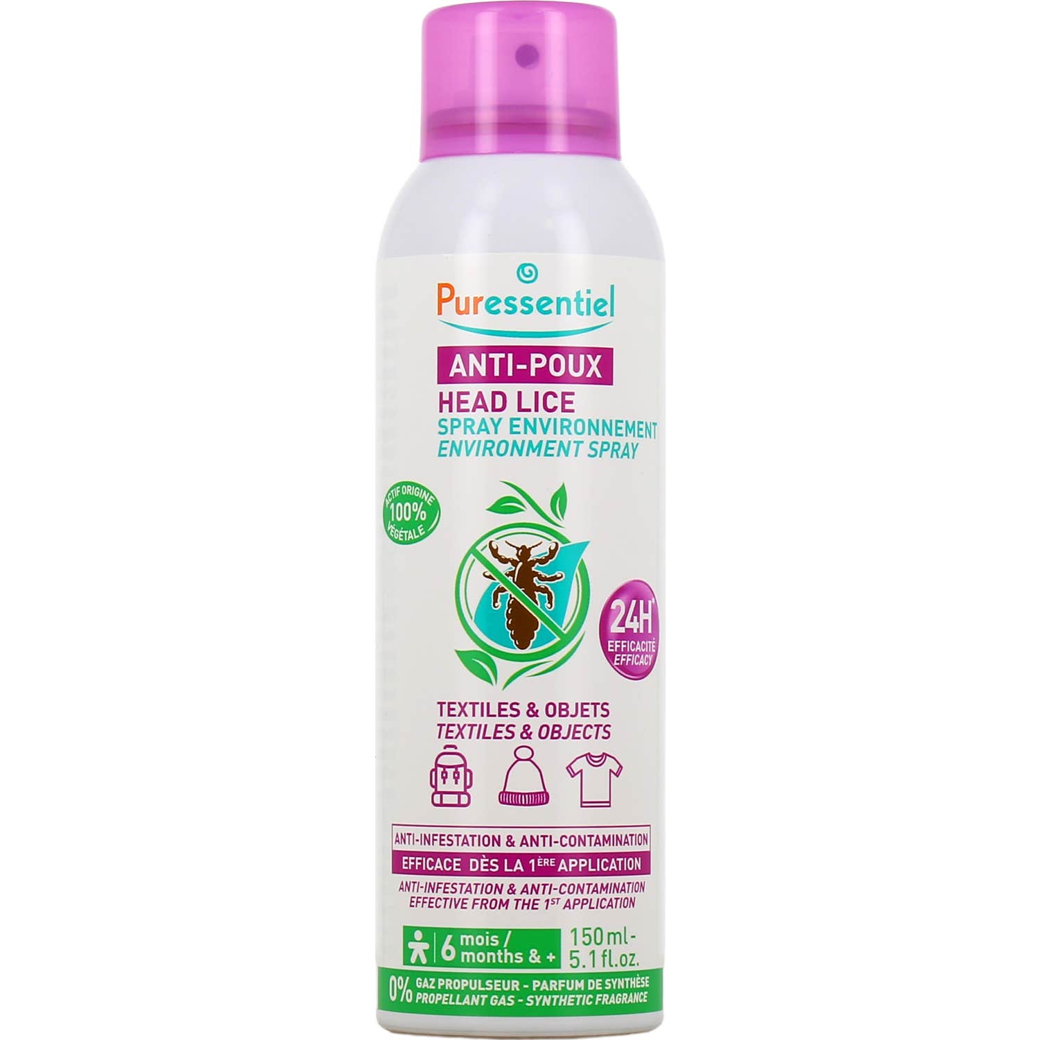 Puressentiel Anti-Poux Spray Environnement 24H 150 ml