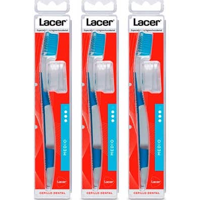 Lacer Brosse à Dents Medium 3x2uts