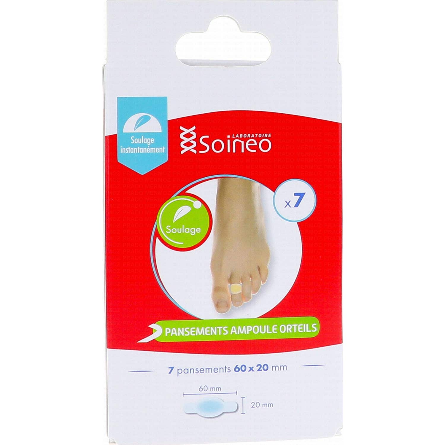 Soineo Pansements Ampoule Orteils 60x20 cm 7 Pansements