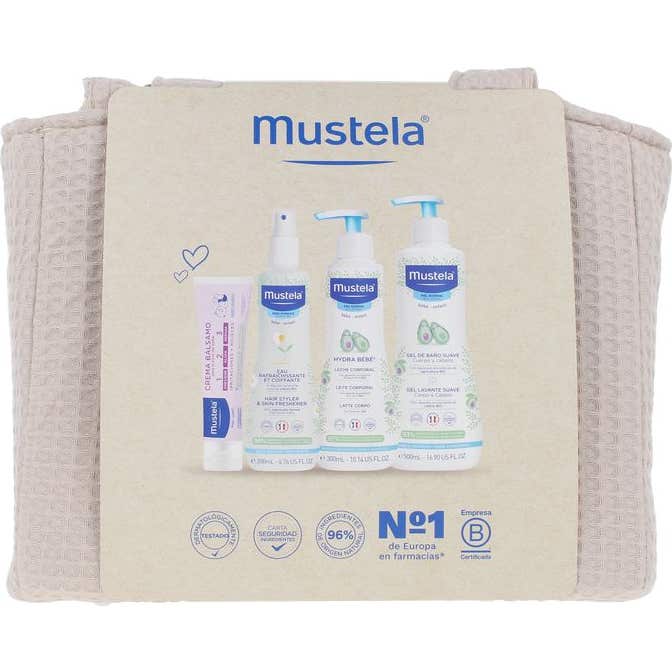 Mustela Bébé Set Trousse Sac Poussette Beige Peau Normale