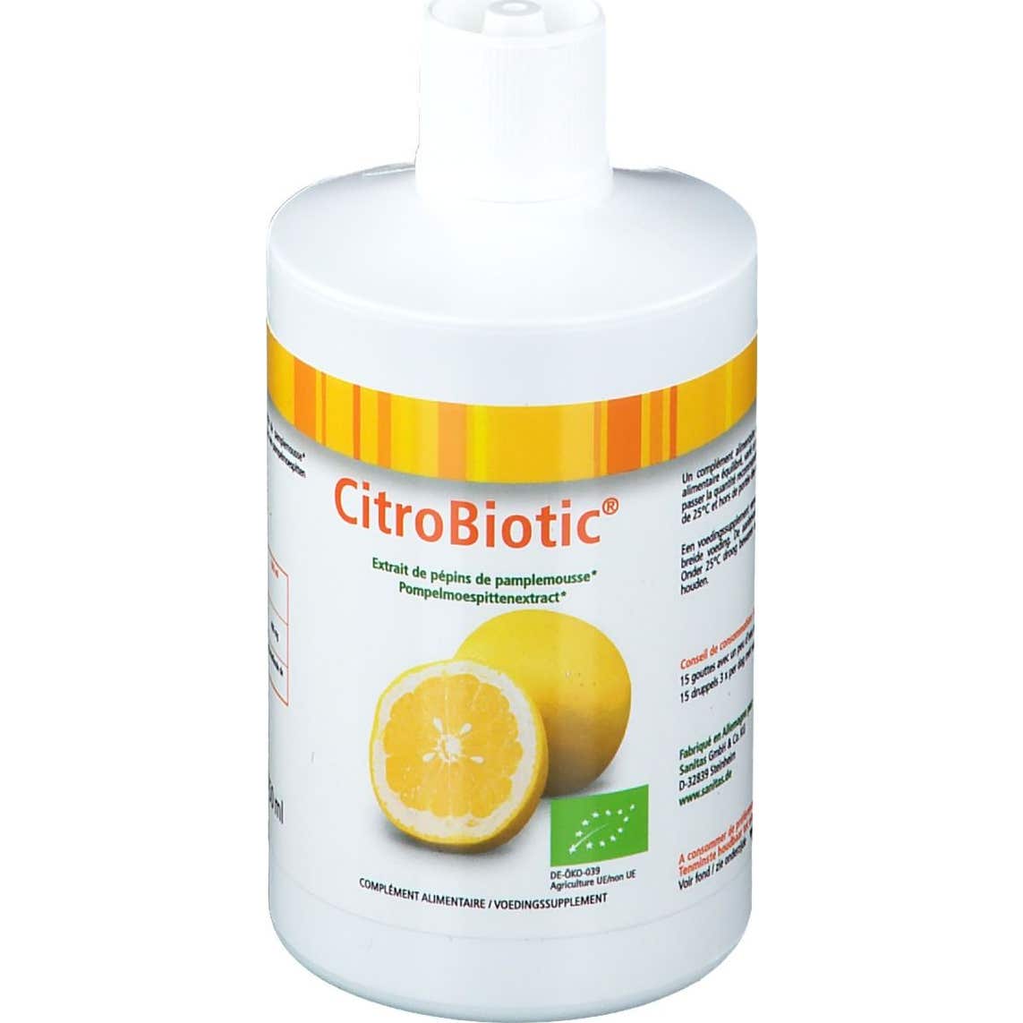Citrobiotic Claire Extrait De Pepins De Pamplemousse Avec Vitamine C Bio 250Ml - Image 3