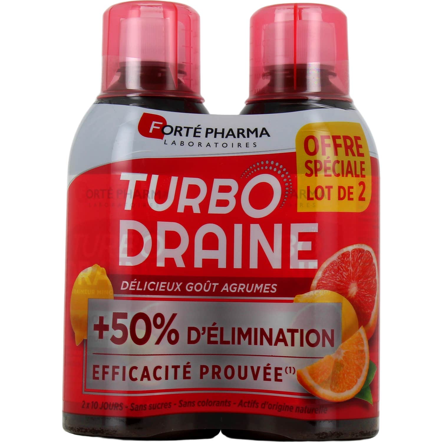 Turboslim Citrus Drainage Pack 2 X 500ml