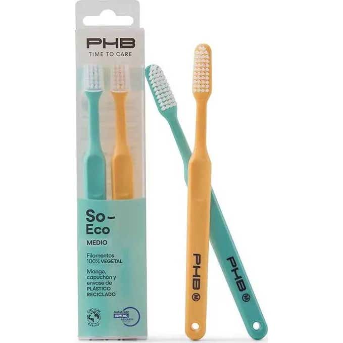 PHB Time To Care Pack Brosse à Dents Medium 2 Unités