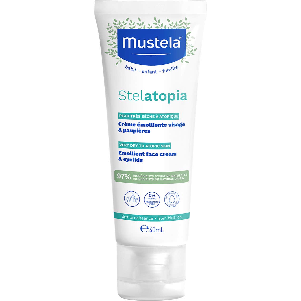 Mustela Stelatopia Crème Émolliente Visage & Paupières 40ml