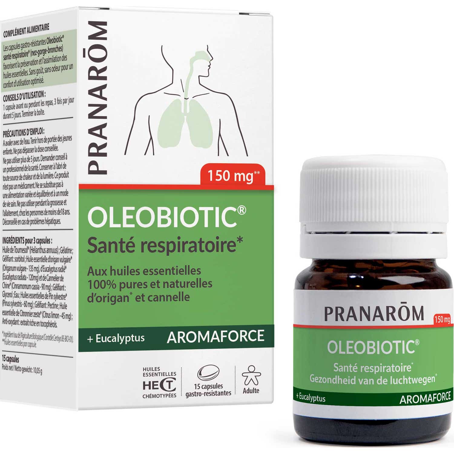 Pranarôm Aromaforce Oleobiotic Santé Respiratoire 15caps