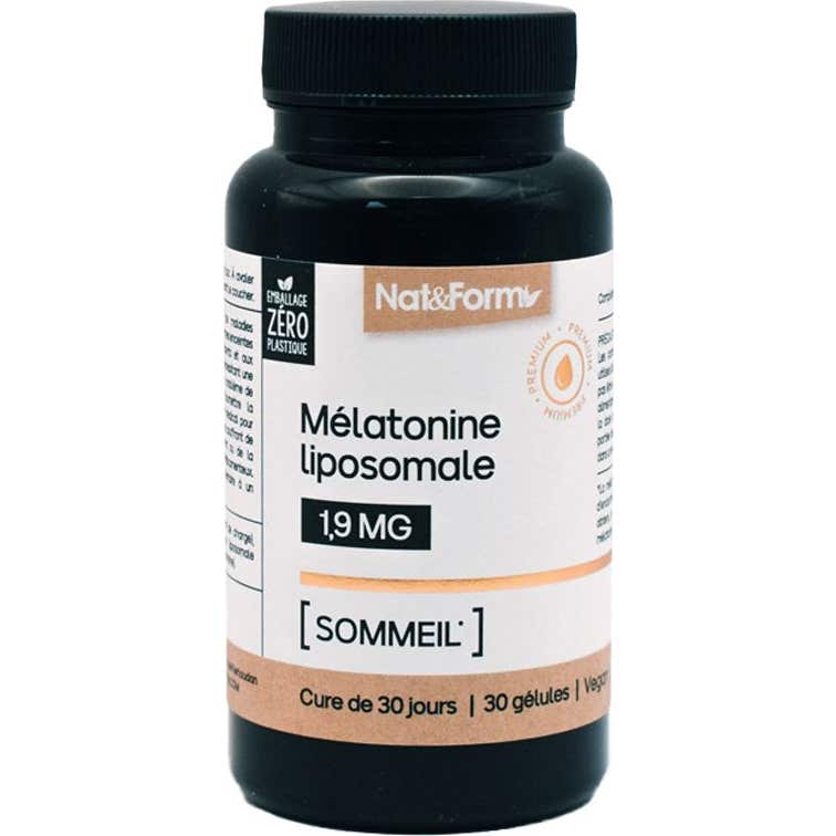 Nat&Form Mélatonine Liposomale 1,9mg 30 Gélules