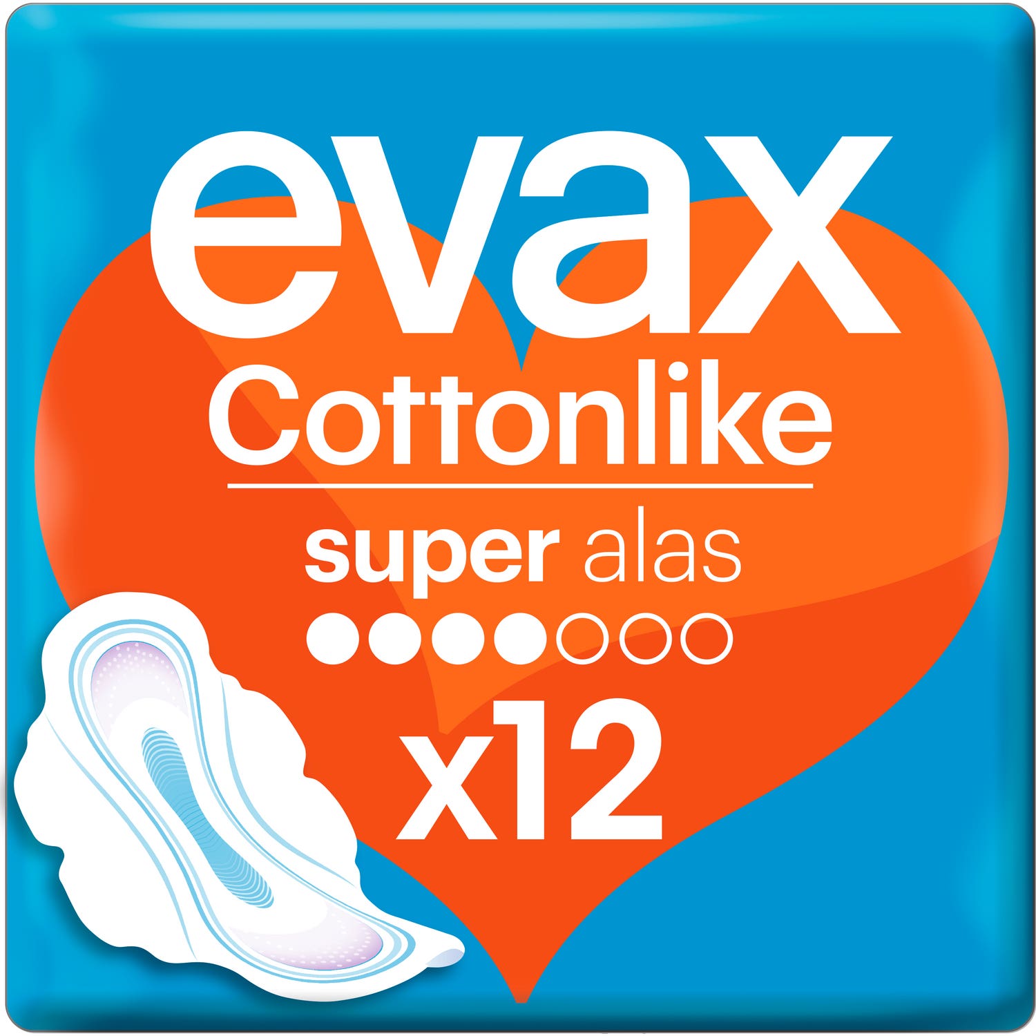 Evax CottonLike Super Ailettes 12 unités