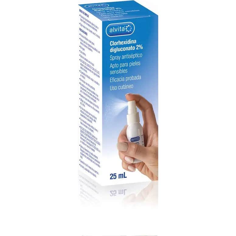 Alvita Chlorhexidine Digluconate 2% Antiseptique Vaporisateur 25 ml