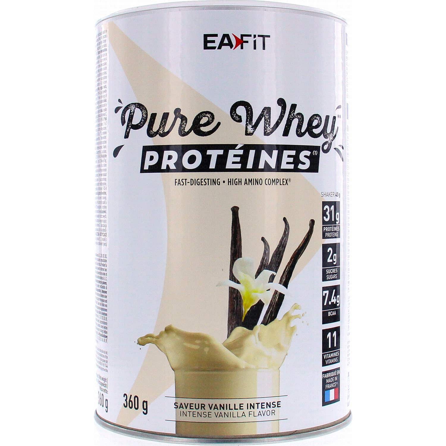 Eafit Pure Whey Protéines Vanille Intense 360g