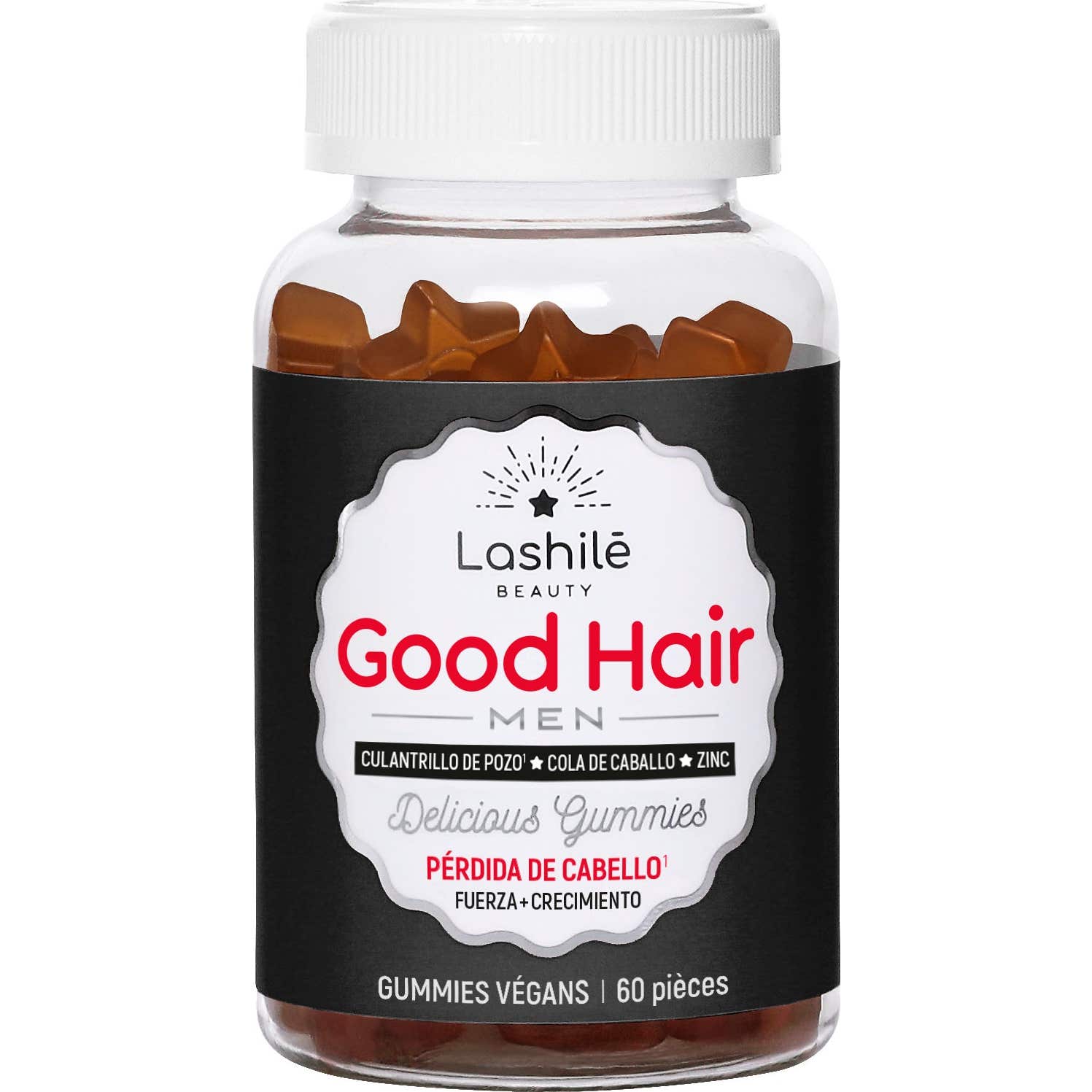 Lashilé Beauty Good Hair Men Anti-Chute Cheveux 60 Gummies