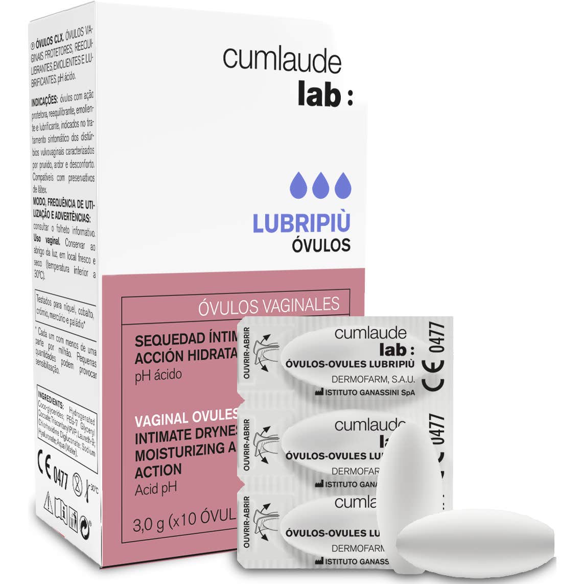 Cumlaude Lab Lubripiù Sécheresse Intime Ovules Vaginaux 10uts