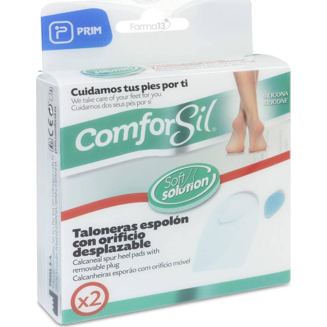 Comforsil Talonnettes Trou Déplaçable TM 1 Paire