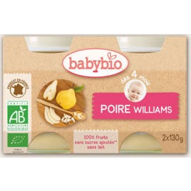 Babybio Petits Pots Poire Bio dès 4 mois 2x130g