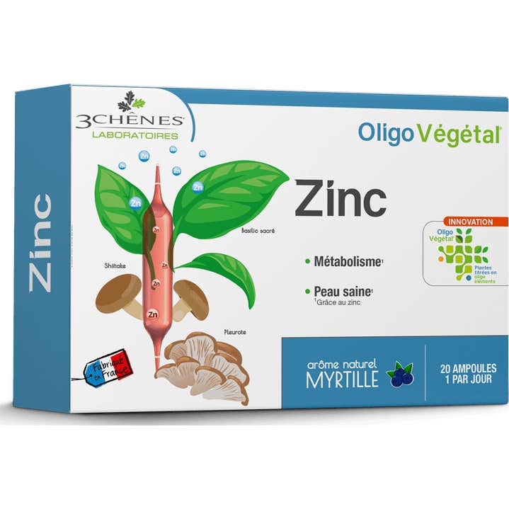 Les 3 Chênes Oligo Végétal Zinc 20 Ampoules