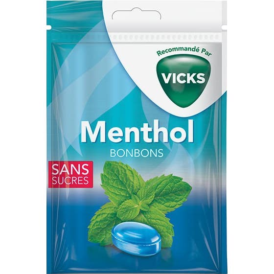 Vicks Bonbons Mentholés Sans Sucre 72g