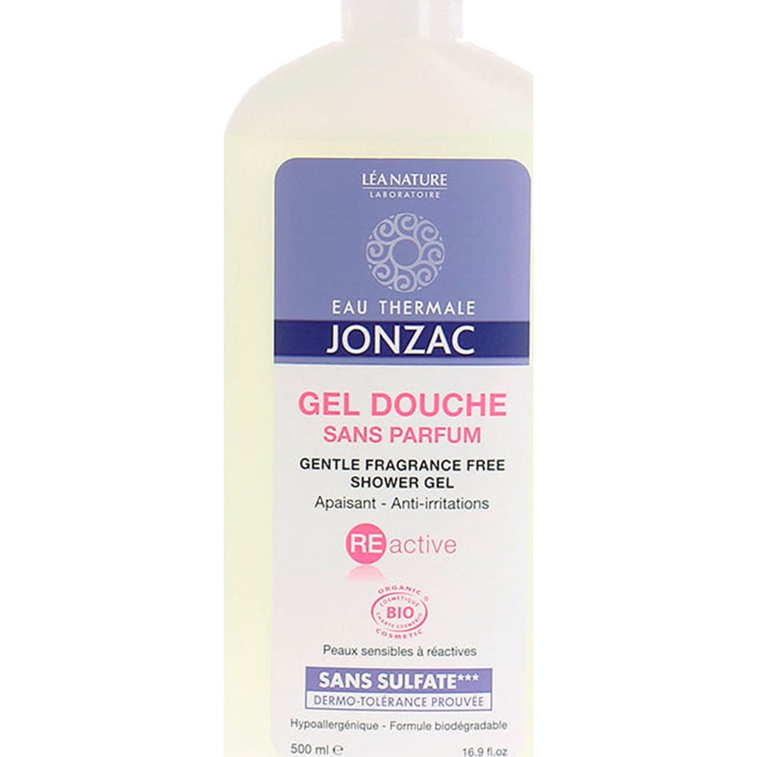 Jonzac Gel Douche Haute Tolérance Non Parfumé Bio 500ml
