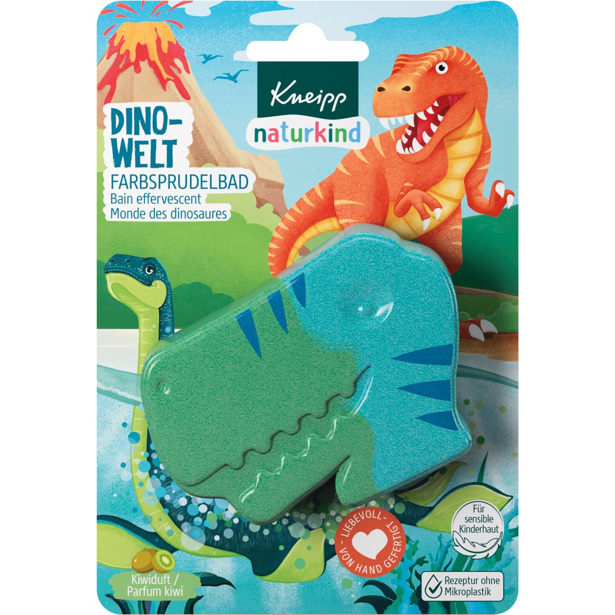 Kneipp Naturkind Bain Effervescent Monde des Dinosaures Kiwi 1ut