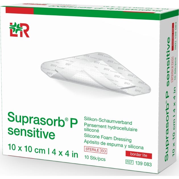 Suprasorb P Sensitive Border Pansement 10x10cm 10uts
