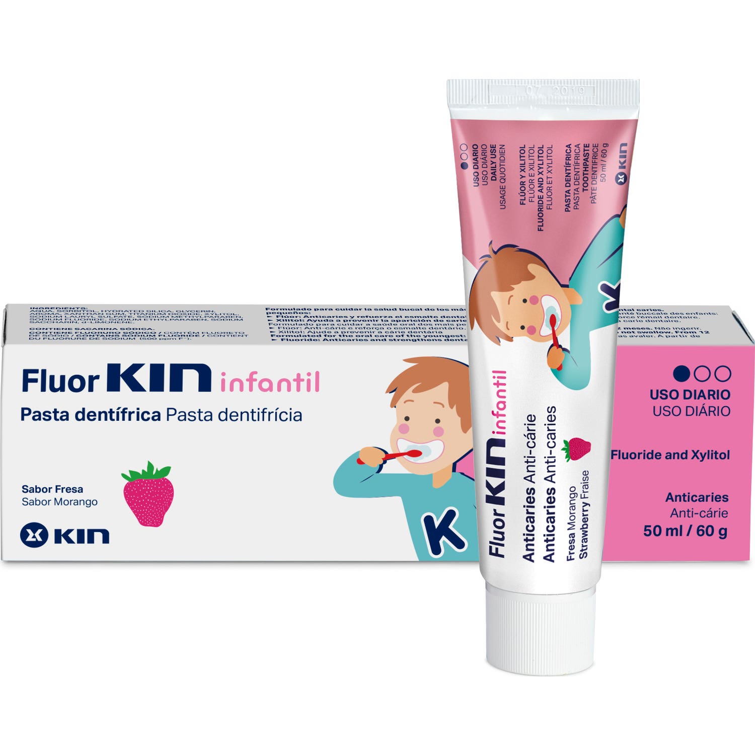 Fluor-Kin Dentifrice pour enfants à la fraise 50ml