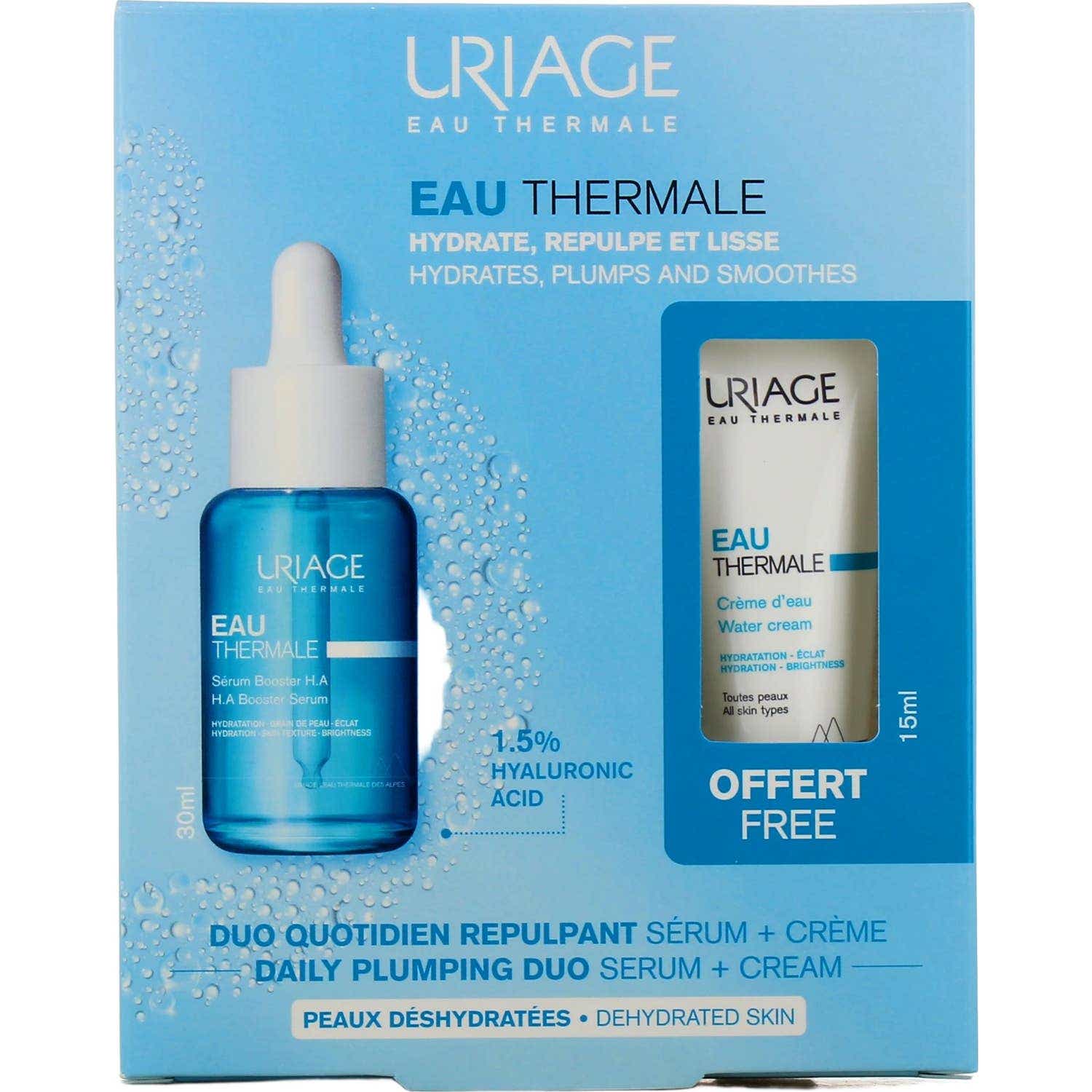 Uriage Pack Eau Thermale Sérum Booster H.A 30ml + Crème d' Eau 15ml