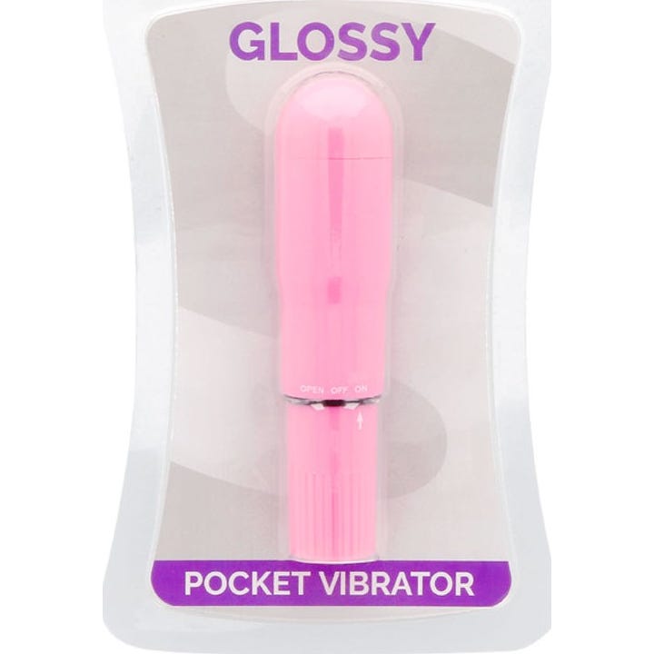 Glossy Pocket Vibrator Intense Pink