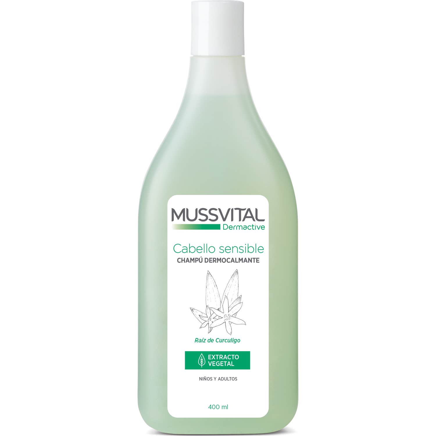 Mussvital Dermactive champú cuero cuero cabelludo sensible 400ml