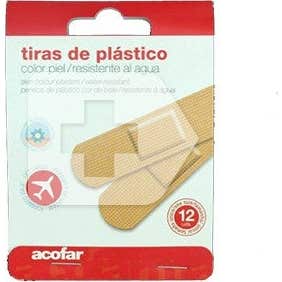 Acofar pansement adhésif en plastique voyage 12 bandes