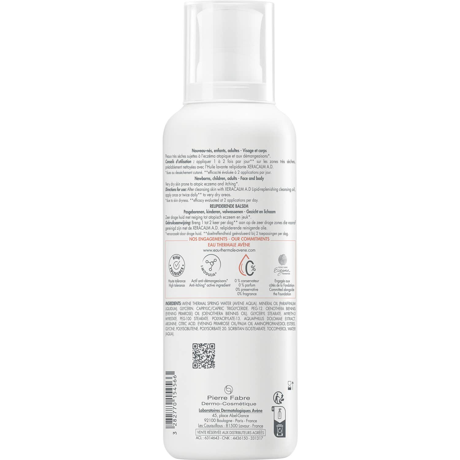 Avène Xeracalm A.D Baume Relipidant 400ml