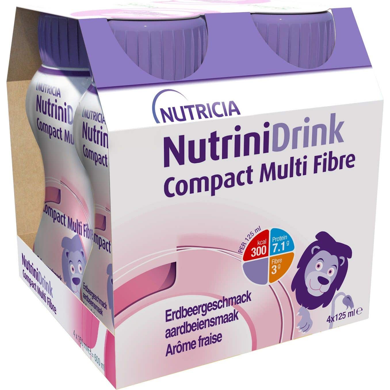 Nutricia Nutridrink Fibre Fraise 4x125ml